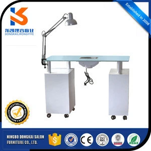 wood top manicure table nail table with vacuum