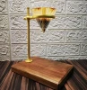 Wooden Adjustable Height Brass Holder Pour Over Coffee Maker Coffee Filter Stand Station Walnut Wood V60 Coffee Dripper