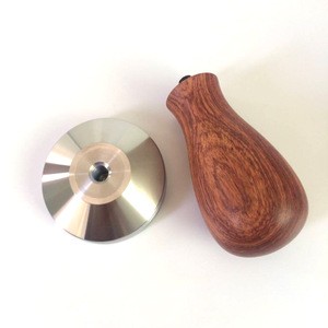 Wooden Handle Stainless Steel Base Coffee Tamper Coffee Bean Press Barista Tool
