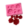 XGY-28 DIY 3D Rose Sugarcraft Silicone Fondant Mold Wedding Cake Decorating Tools flower Resin Clay Gumpaste, silicon resin mold
