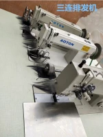 XH-6001three machine head wig periwig hairpiece double needle lockstitch weft machine industrial sewing machine