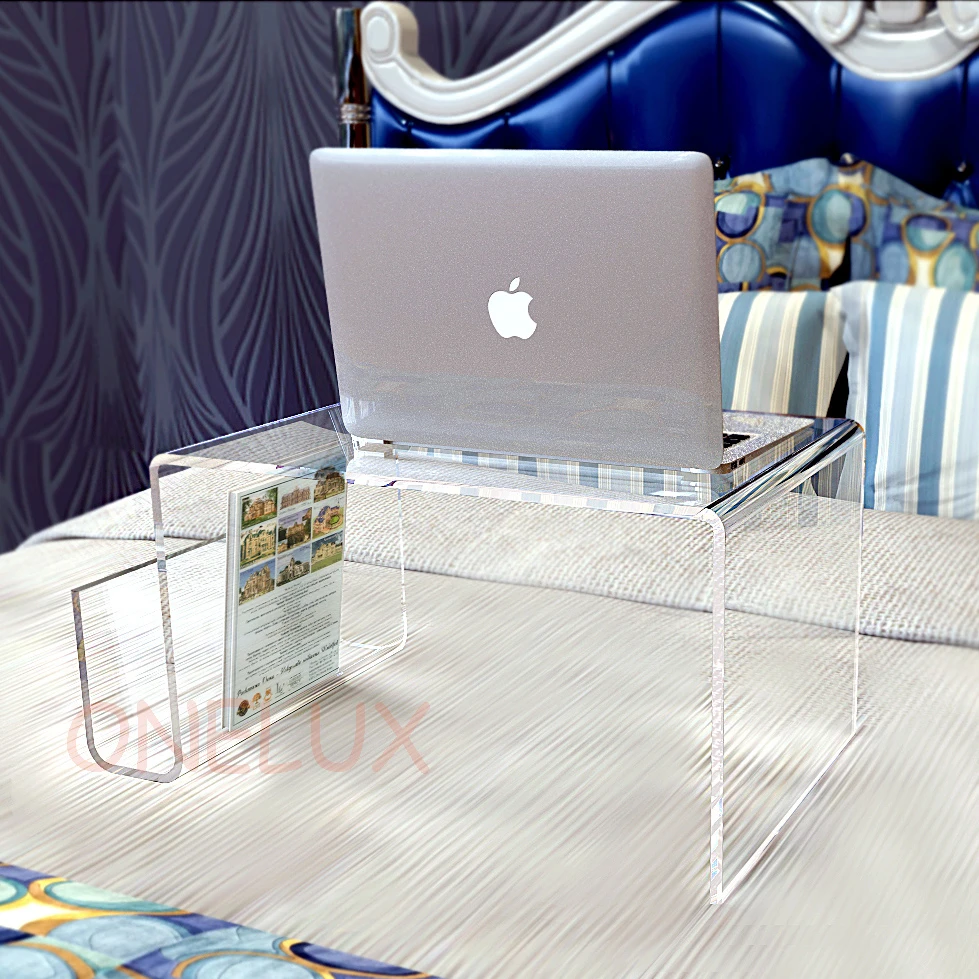 Yageli Custom Transparent Acrylic Computer Desk Lucite book Table