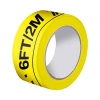 Yellow Safety warning tape, PVC Floor Caution Signs Strips for Safety MAINTAIN DISTANCE, 33m x 48mm