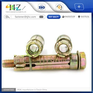 Yellow Zinc plated Concrete Eye bolts wedge Sleeve Bolt Anchor