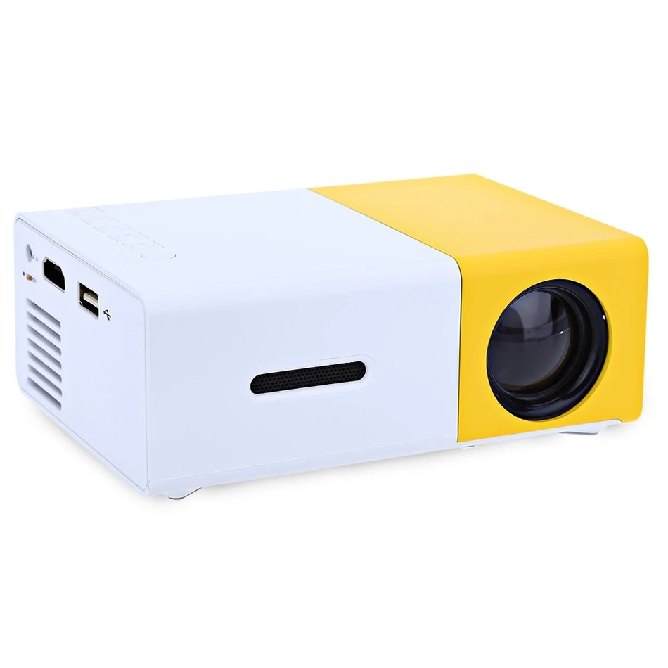 YG300 Built-in Battery Portable Mini Pocket Projector HD 1080P Mini Projector YG300 with TV Tuner Outdoor Home Cinema Theater