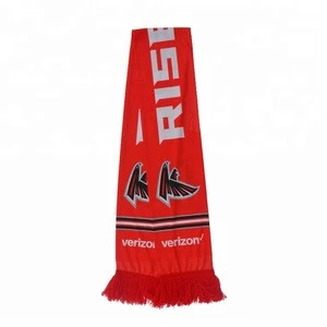 Yiwu custom digital printing scarf Hot sell football fans knitted scarf