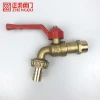 ZHENGQU VALVE Chinese professional factory red long handle  brass bibcock valve