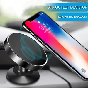 Zinc Alloy Strong Magnetism Dashboard Mount 360 Degree Rotation Mobile Magnetic Car Phone Holder