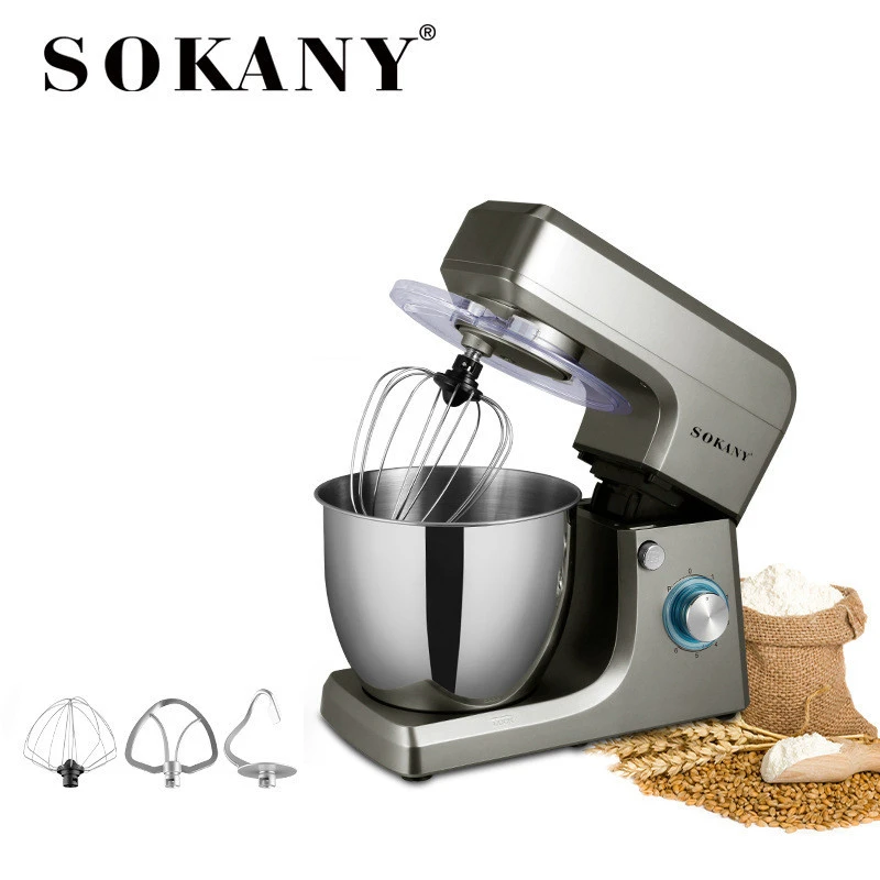 Zogifts SOKANY 8 liter rotating stainless steel bowl commercial heavy duty food mixer