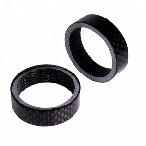 ZTTO 5pcs Ultra-Light Carbon fiber Bicycle Washer Mountain Road Bike Washers Spacer Gasket Fork Headset Parts 5mm 10mm