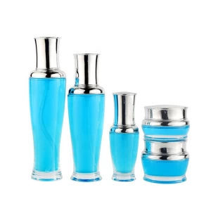 Fashionable Design Packaging 100Ml Glass Bottle For Cosmetic Lotion Bottles Set With Pump