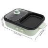 2-in-1 Electric Hot Pot & Grill, Tabletop BBQ Plate, Electric Skillet Griddle Multi-Cooker for Home OEM Wholesale