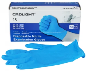 Nitrile glove manufactory,no powder,latex-free,food glove,have EN455,en374,fda