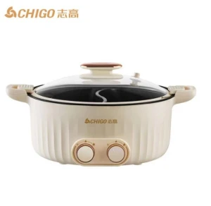 Chigo Electric Hot Pot Multifunctional 6L Mandarin Duck Pot Non-stick Pan