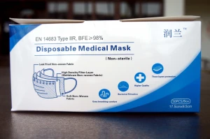 Disposable Face Mask,(Non-sterile) 3-layer, Earloop, Type EN 14683 Type IIR