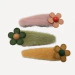 Girls Winter Fur Cute Snap Hair Clip