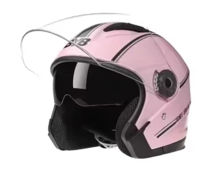 Motorcycle Helmets Effective Ventilation ABS Open Face Motorcycle Double Lens Helmet for Adult