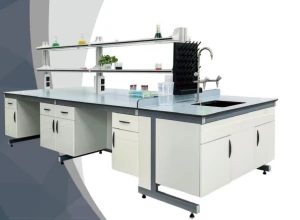 Steel Wood Laboratory Bench with Ceramic Countertop for Research Laboratories