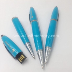 SE-001 promotional 2gb 4gb 8gb blue metal usb pen drive with touch point