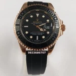 Rolex Yacht-Master Rose Gold Rubber Strap Automatic Men’s Watch