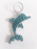 Wire beaded dolphin Key rings