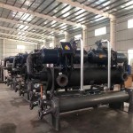 Industrial Refrigeration Process Water Cooled Screw Chiller 50hp Compressor