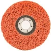 Orange strip-it and clean cup wheel with fiberglass backing