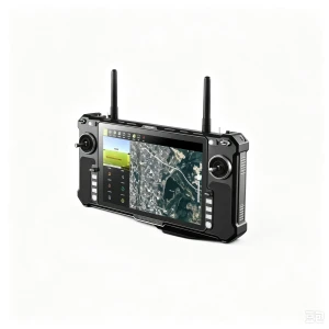Handheld Ground Control Terminal, Portable UAV Ground Command Station with Integrated Screen & Joystick