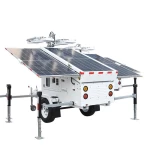 3 Panels Mobile Solar Light Tower Trailer Gel Battery 6M Mast