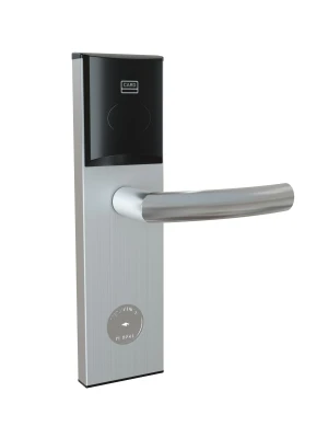 Cheap keyless stainless steel RFID card hotel motel door locks key backup