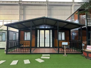 Two wing Expandable foldable  folding Mobile Home Prefab Modular Container House homes villas campsite camp