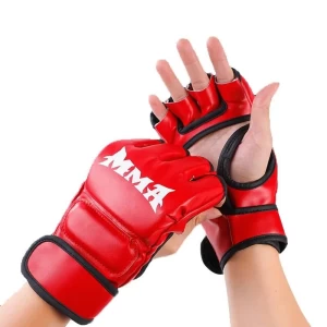 Custom Printed Leather Gym Muay Thai Boxing Trainer MMA Gloves