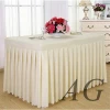 100% Polyester Pleated Cheap Restaurant Wedding Banquet Cake Table Skirt