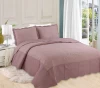 100% polyester  solid color bedspread bedding sets ultrasonic bedspread  Microfiber Fabric