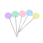 100pcs Flat Button Head Pins Straight Pin for Dressmaker DIY Craft Projects Jewelry Decoration Patchwork Pins Sewing Supplies