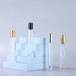 10ml long and thin cylinder roll on glass eye oil perfume bottle