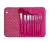 Import 10PCS Cosmetic Brush Professional Brush Set Synthetic Hair in Diamond Red Pouch from China