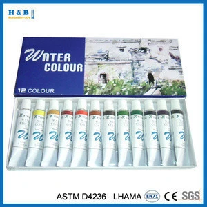 12 Color 12ML Professional Water color Paint