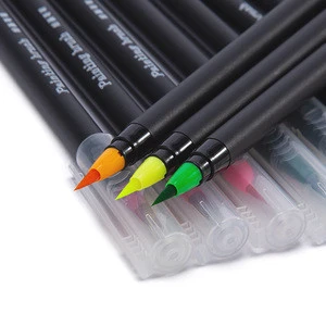 12 Color Fabricolor Write Brush Pen Watercolor Calligraphy Paint Marker Pen