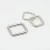 Import 12 Years Factory Wholesale Metal Shoe Square Buckles Shiny Silver Square Ring Buckles for Bags from China