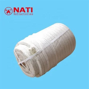 1260 NATI Flexible Fireproof Material Alumina Silica Insulation Ceramic Fiber Twisted Rope