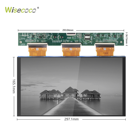 12.8 inch 5K monochrome display module 5448x3064 mono open-cell lcd screen with eDP driver for 3D printer