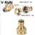 Import 1/2&quot; and 3/4&quot; Brass female bsp garden quick water  inlet hose tap connectors / fitting / adaptor for water  D0025 from China