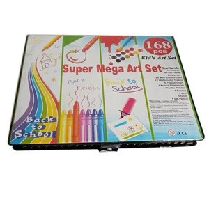 168 pcs High Quality Non-toxic DIY stationery set children art set