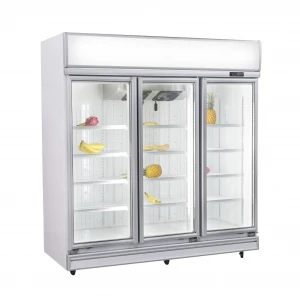 -18 to -24 degree Rainbow three glass door air-cooled ice cream commercial refrigerator