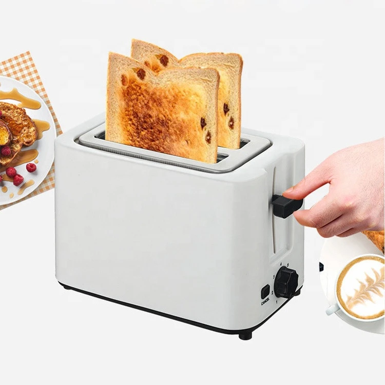 2 Slice Mini Pop Up Toaster With Removable Crumb Tray Electric Bread Kitchen Toaster