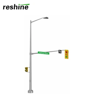 200mm 300mm red green yellow full ball LED traffic light with brackets poles