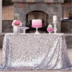 2015 New Collection Shiny Fancy Silver and Gold Glitter Table Cloth