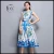 Import 2017 new women&#039;s dress Chinese style blue and white porcelain printing sleeveless long paragraph vest skirt from China