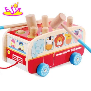 2018 Cheap kid&#039;s car toy,mini different colors wooden car W04A341